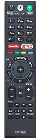 VINABTY RMF-TX310E Sub RMF-TX220E Ersatz Fernbedienung Kompatibel mit Sony | Bravia LED LCD TV FW-43XE8001 FW-49XE8001 FW-55XE8001 KD-43XE8004 KD-43XE8005 KD-43XE8077 KD-43XE8088 KD-43XE8096 KD-43XE8099