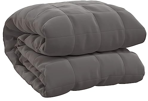 vidaXL Tyngdtäcke grå 200x230 cm 13 kg tyg, filt, sängkläder, tyngdtäcke för ångest, filtar, täcke filt, lugnande filt, ångestfilt, tung filt