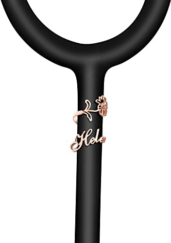 Stethoskop Name Tag Personalisierte Stethoskop Zubehör Charms Stethoskop ID Tag Benutzerdefinierte Logo Geschenk für Krankenschwester/Arzt/Student/Lehrer/Assistent (C-rose)