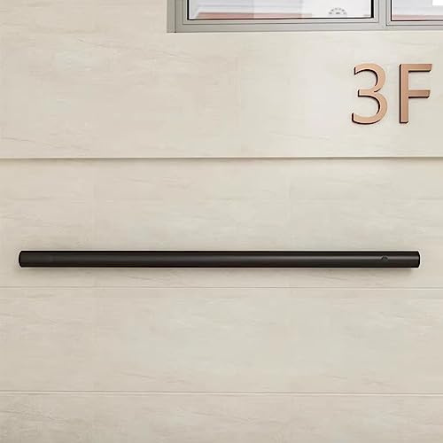 Pasamanos de escalera para escaleras de interior y exterior Barandilla de 10 pies / 3 metros Montado en la pared Tubo de metal negro industrial Pasamanos para escaleras, diámetro 5,1 cm ( Size : 360cm