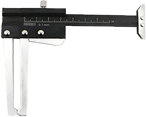UNbit Calibrador de Disco Medidor de Profundidad de la Banda de Rodadura del neumático Herramienta medidor Regla de Espesor 2 en 1 Aluminio 0-60 mm Negro