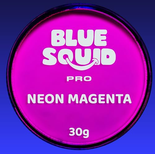Blue Squid PRO Makeup Face Paint och Bodypaint – Neon Magenta (30 g), ansikts- och bodypaint färg för vuxna, barn, karneval och SFX