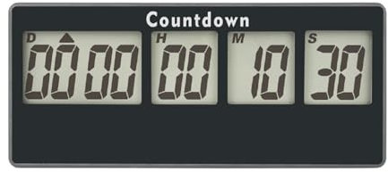 Runleader Digital 9999 Tage Events Timer, Countdown-Tracking & Stoppuhr-Aufzeichnung, Display EIN/AUS für Jubiläum, Festival, Ruhestand, Abschlussfeier, Urlaubstreffen usw.