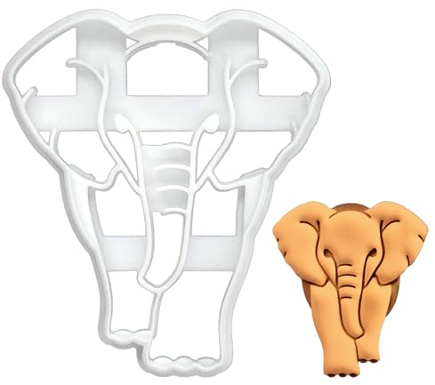 BAKERLOGY Junger Elefant Ausstechform - Detailliertes Keksausstecher-Design zum Backen und Basteln, ideal für Fondant, Teig, Ton
