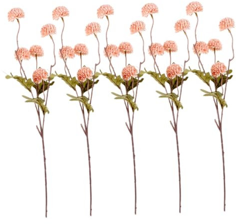 GOOHOCHY Elegante Künstliche Löwenzahnblüten 5er-Set Künstliche Löwenzahnpflanze Zur Dekoration Für Hochzeit Und Zuhause