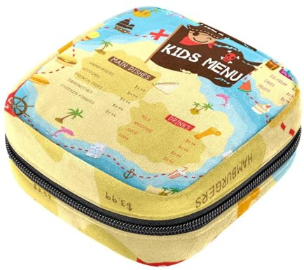 Kindermenü-Set für die erste Periode für Mädchen, Tampon-Slipeinlagen, Menstruations-Geldbörse, Stillunterlagen-Halter mit Reißverschluss, hygienischer Serviettenbeutel-Organizer