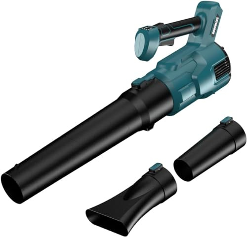 Akku-Laubbläser für Makita 18V Akku, 320 CFM Elektrischer Laubbläser mit Bürstenlosem Motor, 3 Stufen einstellbar, Bis 22.000 U/min, für Rasenpflegeblatt Blasen, Auto, Schnee, Deck