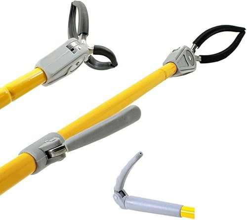 FercasaShop® Pinza Scaffali Prendi Oggetti, in Ferro Verniciato e Gomma Antiscivolo, Per Diversificare Gli Oggetti da Prendere, Adatta a Scaffali Più Alti -