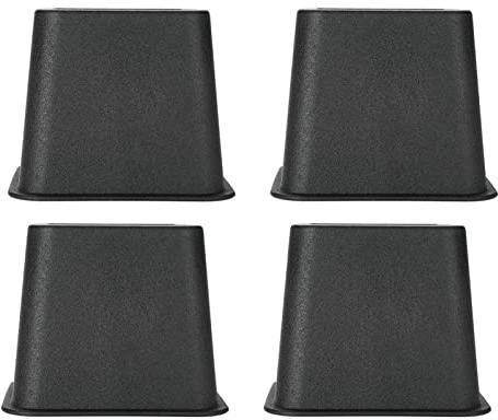Kikumi Sa Rehausseur De Lit 10Cm 23×12×10 4 Pezzi Set 3 Rialzi Per Mobili Alzata Per Sedia Da Letto Regolabile Piedini Larghi Supporti Di Sollevamento