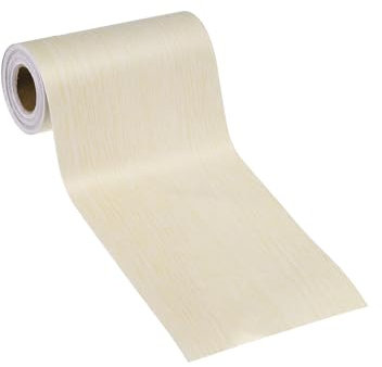 PATIKIL Pellicole Adesive Legno Autoadesivo 10m x 80mm Carta Adesiva per Mobili Legno Riparazione Pellicola Autoadesiva Effetto per Pavimenti Porte Tavoli Sedie Armadi, Quercia Bianca