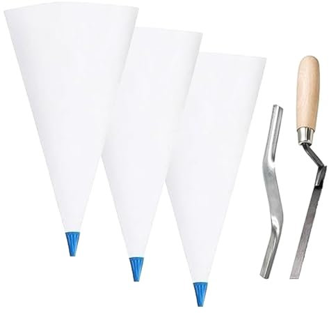 Kit de poche à douille portable avec coupe-joints en brique et pointeurs en tuck pour la pose de carrelage - Outil de maçonnerie en PVC