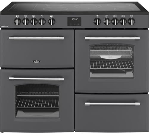 Belling Farmhouse 110E 110cm wide Electric Range Cooker with Ceramic Hob - Anthracite - A/A Rated