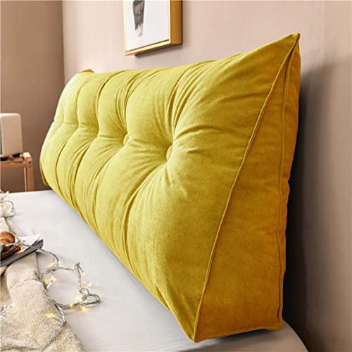 Großes Keilkissen für Kopfteil, dreieckiges Lese- und Lendenwirbelstützkissen, weiche Rückenlehne für Sofa und Tagesbett, 200 x 50 x 20 cm, bequemes Lagerungskissen