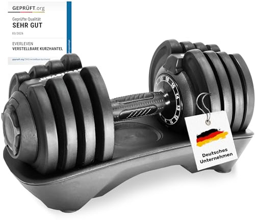 Verstellbare Kurzhantel Set | 12kg |18kg | 24kg | 40kg | 15 Gewichtseinstellungen | Einzelhantel | Verstellbare Kurzhantel | einstellbar und platzsparend [FIX LOCK] Gewichte für Homegym Krafttraining