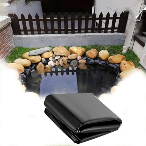 Hochfeste wasserdichte Teichfolie – robuste Membran für kleine Teiche, Fischbecken, Springbrunnen und Bachläufe – UV-beständige Gartenunterlage (13 x 13 m)