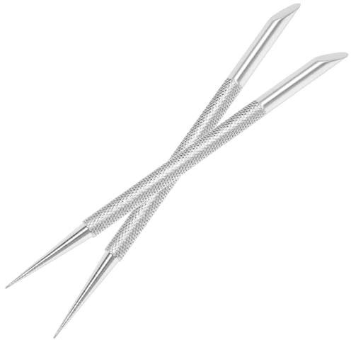 Healvian Nagelhautschieber Rutschfestem Griff Doppelseitiger 2 Stück aus Edelstahl Nagelhautentferner mit Präzisen Kanten Maniküre Zubehör für Nägel