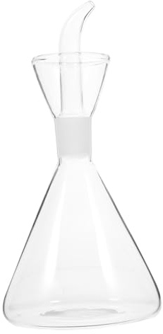 LOLIPPYY Distributore Di Olio Bottiglia Erogatrice in Vetro 250ml Con Beccuccio Antigoccia Collare Raccogligocce Per Cucina e Sala Da Pranzo