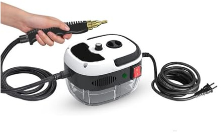 Limpiador a vapor, Limpiador a de 2500W, lavadora a presión de alta temperatura, máquina de limpieza a portátil, herramienta de limpieza del hogar(Bianco)