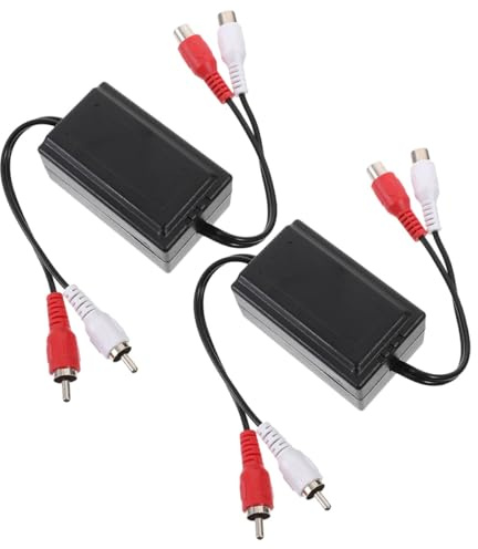 BESPORTBLE 2 Stück Auto Audio Masseschleifen Entstörfilter Rauschisolator Kompatibel für Autoradio und Heimstereo Einfache Installation Verbessert Klangqualität