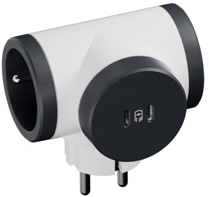 LEGRAND | Fiche 2 Prises 2P+T latérales 16A 3680W et 2 Ports USB Type C Charge Rapide, Protection Enfant intégrée