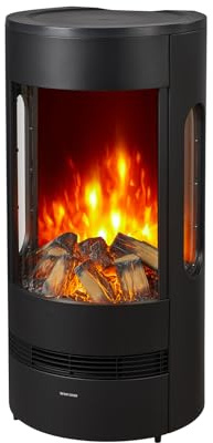 GF CORE Elektrokamin Lumen mit realistischem 3D LED-Feuer - Stand-Elektrokamin mit Heizung und Kaminfeuer, max. 2000 W, 47,5x86,5x45,5cm