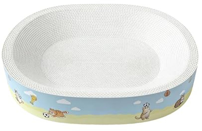 Cat Scratcher | Plant Fiber Scratching Lounge Bed - Indoor Cat Scratch Board Bowl - for Play Carpet Furniture Wall Couch Door Protection Kitten Small Medium Large Breed