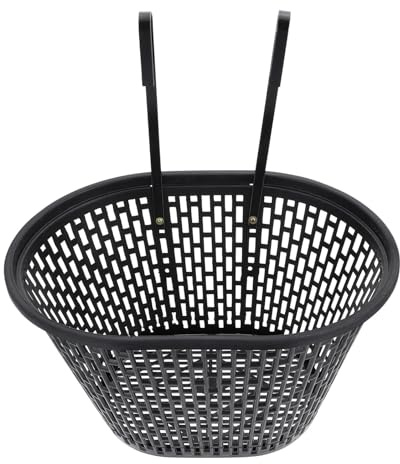 TEMPNAP Cesto per Bici in plastica Resistente Nero, Montaggio Semplice con Ganci, Adatto a manubri universali, per Quotidiano e spostamenti
