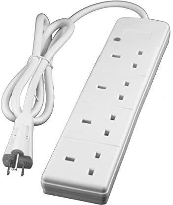 USA Canada Travel Adaptor Adapter 1 Metre Extension Lead with 4 UK Sockets