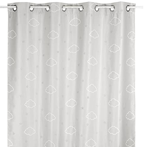 Atmosphera - Cortina Opaca Infantil 'Cloud' - Gris 140 x 250 cm