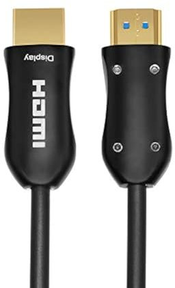 Cable HDMI de fibra óptica 40FT - ARC HDMI2.0 18Gpbs 4k@60 4:4:4 - Cable trenzado PET y conector chapado en oro compatible 4K, UHD 2160p, HD 1080p, 3D, Xbox 360, PS4, ordenador