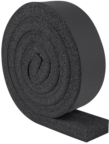 Yotache Open Cell Foam Air Conditioner Insulation Seal Strip 2x1, Non-Adhesive Air Conditioning Weather Strip, 6.5 Feet Long