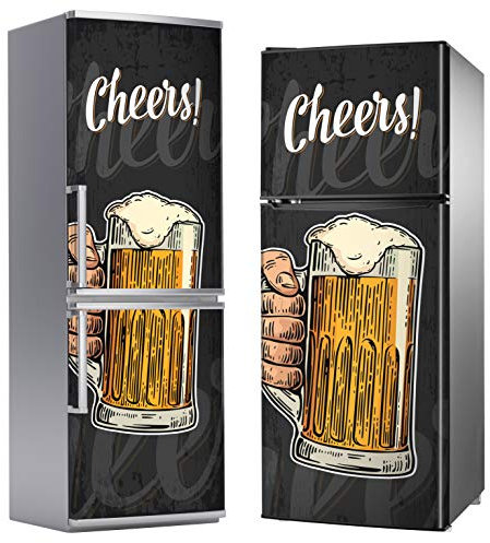 MEGADECOR Vinile adesivo decorativo per frigorifero, speciale senza bolle, 185 cm x 70 cm