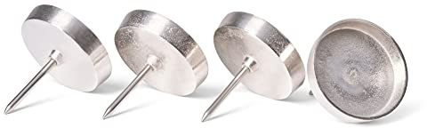 Novaliv 4X Kerzenpick Alu Flach 10 cm Kerzenhalter für Adventskranz Kerzenpin Weihnachtskranz