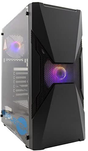 Simpletek Case Cabinet Gaming Da Gioco ATX Micro Mini Nero Black USB 3.0 Audio HD LED PC Desktop Assemblato Desktop