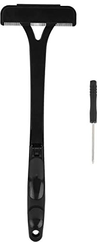 Afeitadora de Espalda, Recortadora de Vello Corporal para Hombres, Cuchilla Trasera de Mango Extralargo, Afeitadora de Espalda Profesional Plegable Ligera Manual para Hombres, Negro (sin Cuchill)