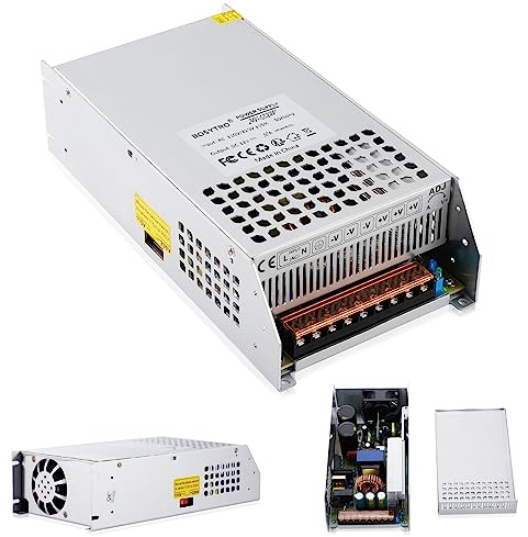 BOSYTRO Alimentación Conmutada 48V 25A 1200W Fuente de Alimentación Conmutada Universal, AC110/220 -DC 48V Adaptador de Alimentación LED para CCTV, Tira LED Luces, Industrial Ordenador Project