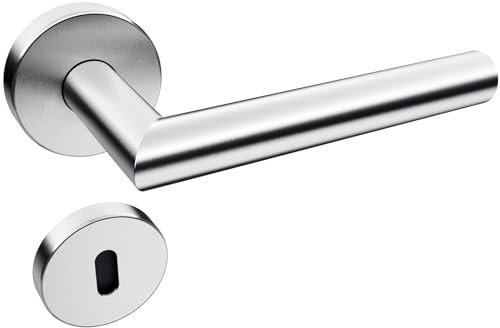 Sempro Türgriff für Innentüren LIVIA-R2 Drückergarnitur aus Edelstahl matt gebürstet Türklinken für Zimmertüren BB Buntbart