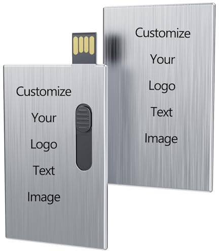 Memoria USB 4GB Tarjeta de Crédito Empresarial 50 Piezas Pendrive Uflatek Personalizada USB 2.0 USB Memoria Plata Memorias Flash Drive Metal Externo Data Sticks