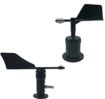 Estación meteorológica, Sensor de viento Veleta exterior Accesorios de monitoreo del tiempo Velocidad del viento Viento Indicador de viento con velocidad del viento, temperatura y humedad(16)