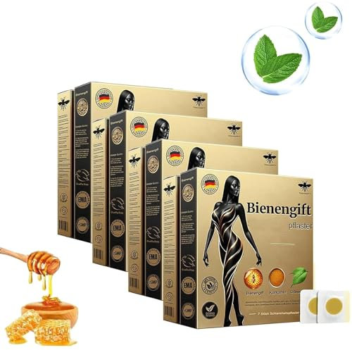 28 Stück Todahof Bienengift Pflaster für Frauen Männer (4 Kartons)