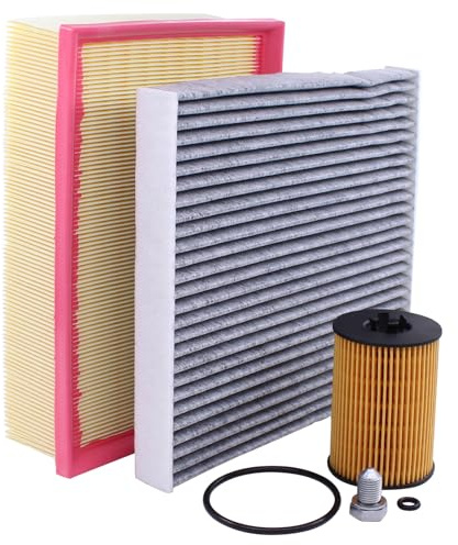 Ölfilter Luftfilter Innenraumfilter Aktivkohlefilter Schraube Filterset für T-Roc Golf VII Golf 7 Pa-ssat B8 Ti-guan Tour-an 5T Arteon Leon 5F Ateca Tarraco Ka-roq Octa-via 5E Superb A3 8V Q2 Q3 F3 TT