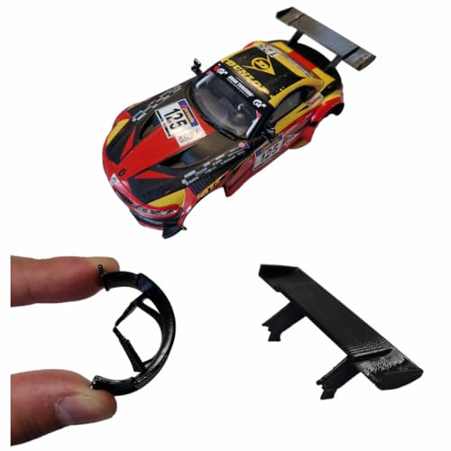 Blackslot Flexibler Spoiler – Carrera Zubehör für 132 BMW Z4 GT3, Carrera Bahn Tuning Ersatzteil Kleinteil im Maßstab 1:32