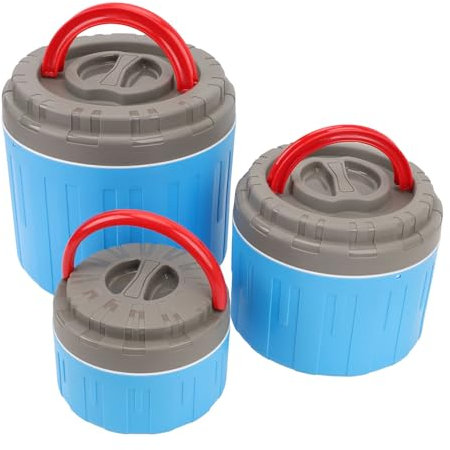 Wifehelper Aislante de 3 Piezas Contenedor de Alimentos Al Vacío Aislado de Acero Inoxidable 304 con Tecnología de Aislamiento Al Vacío, Elegante para Todas las Ocasiones