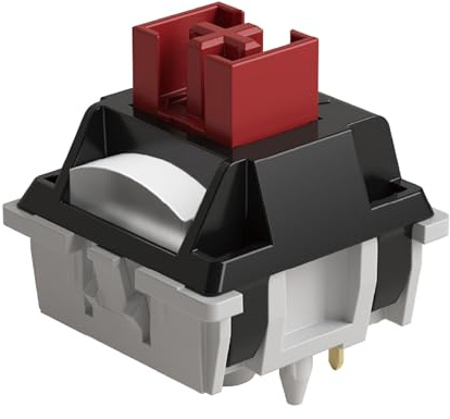 Akko Dracula Tastaturschalter mit Kondensator für hintergrundbeleuchtete mechanische Gaming-Tastatur, lineare Schalter, 5-Pin 35gf Pre-Lubed Schalter mit Standard MX Struktur (Dracula, 45pcs)