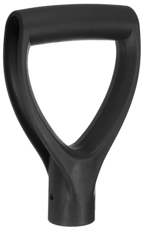 sourcing map 2pcs Shovel D Grip Handle 1-1/4(32mm) Inner Dia. ABS Plastic Spade Snow Shovel Replacement Garden Accessories for Digging Raking Tool, Black