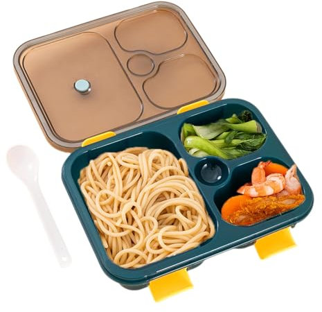 Mwkbbn Lonchera escolar para niños, caja mejorada a prueba de fugas, lonchera para niños y adultos, compartimentos para contenedores de alimentos, lonchera ligera a prueba de fugas con tapa con