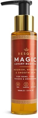 Besque Magic Body Oil, 3.4 FL OZ, After Shower Body Oil For Women, Hydrating Skin Care For Full Body That Plumps, Tightens, and Firms Skin With Natural Ingredients, Luxury Spa Gifts - Pack of 1