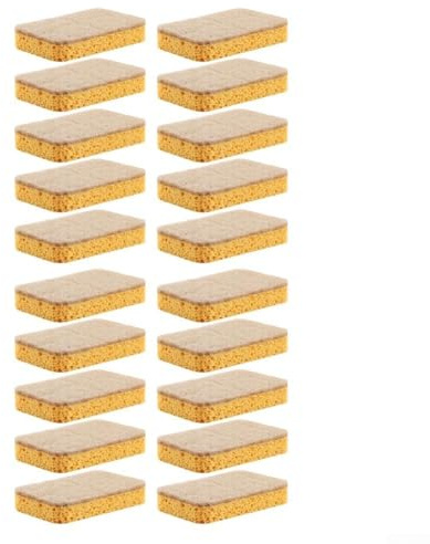 Eco Schwämme | 8/20er Pack | kompostierbarer Küchenschwamm | biologisch abbaubarer Spülschwamm | plastikfrei | natürliche Zellulose | langlebig (B)