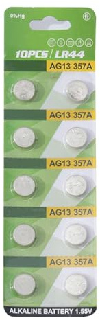 MZRAN Lot de 10 piles bouton alcalines AG1 AG3 AG4 AG10 AG13 1,55 V LR1130 LR41 LR44 pour montres jouets
