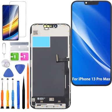 HLYGZX Écran pour iPhone 13 Pro Max A2643 A2484 A2641 A2644 A2645 | avec Kit de réparation，Affichage HD，Remplacement d'écran